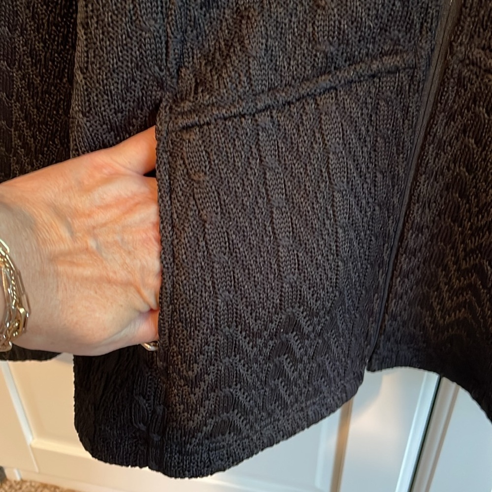 Spider Cable Knit Zip front sweater jacket - Picture 2 of 9